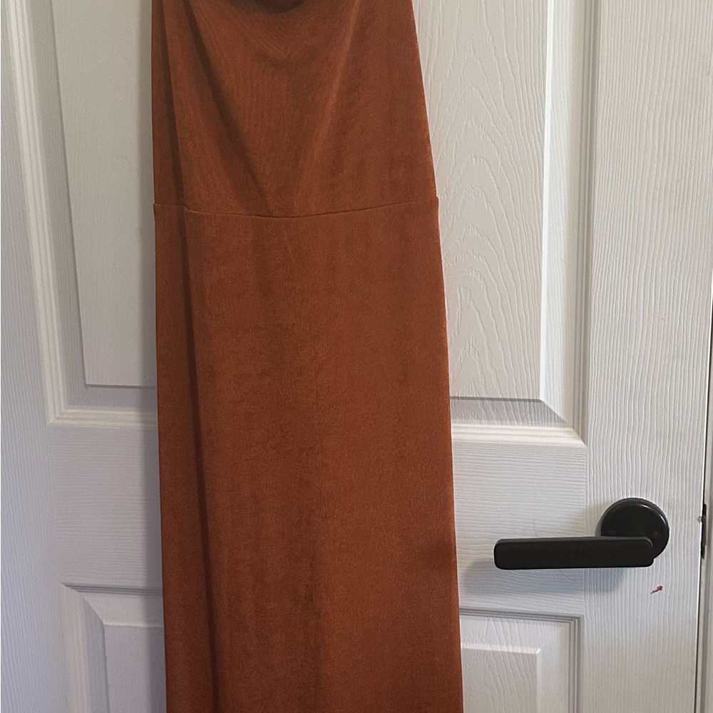 Women's Lace-Up Back Maxi Bodycon Dress - Wild Fable - Rust XXL - Picture 7 of 7